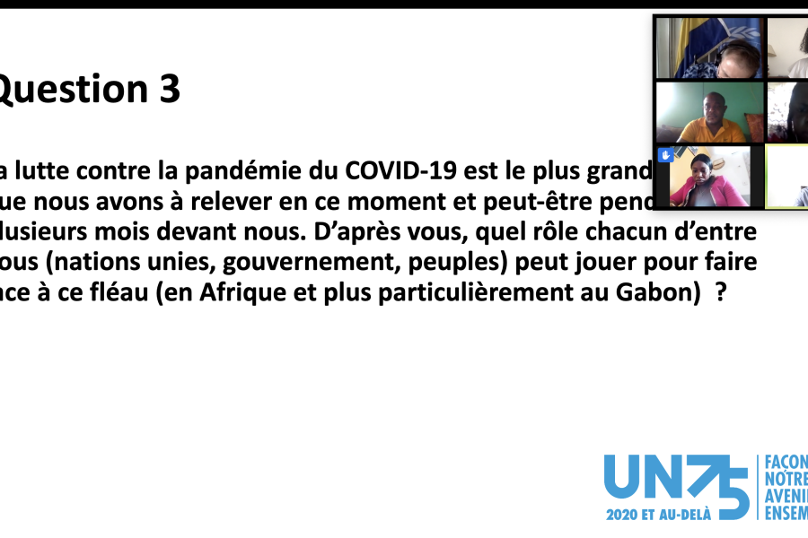 Dialogue UN75 avec la jeunesse Gabonaise